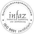 Qualitätsmanagementsytem ISO 9001 zertifiziert